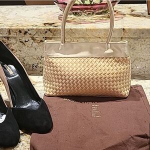 Bottega Veneta Satin weave mini evening bag with dust bag